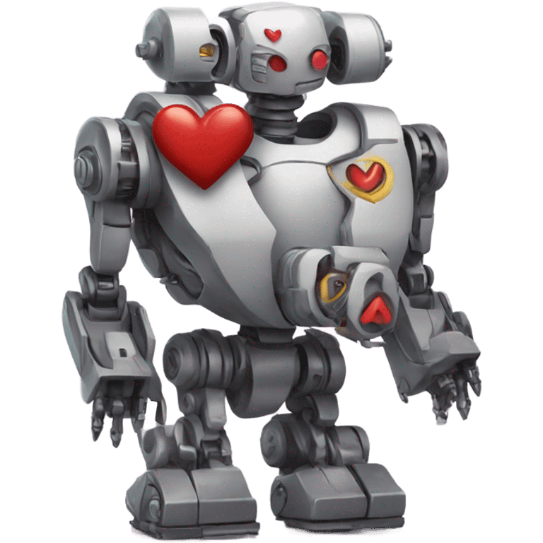 Heart with a mech emoji