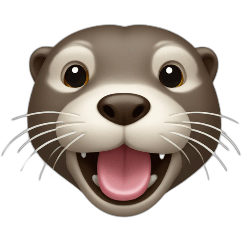 Otter sticking tongue out emoji