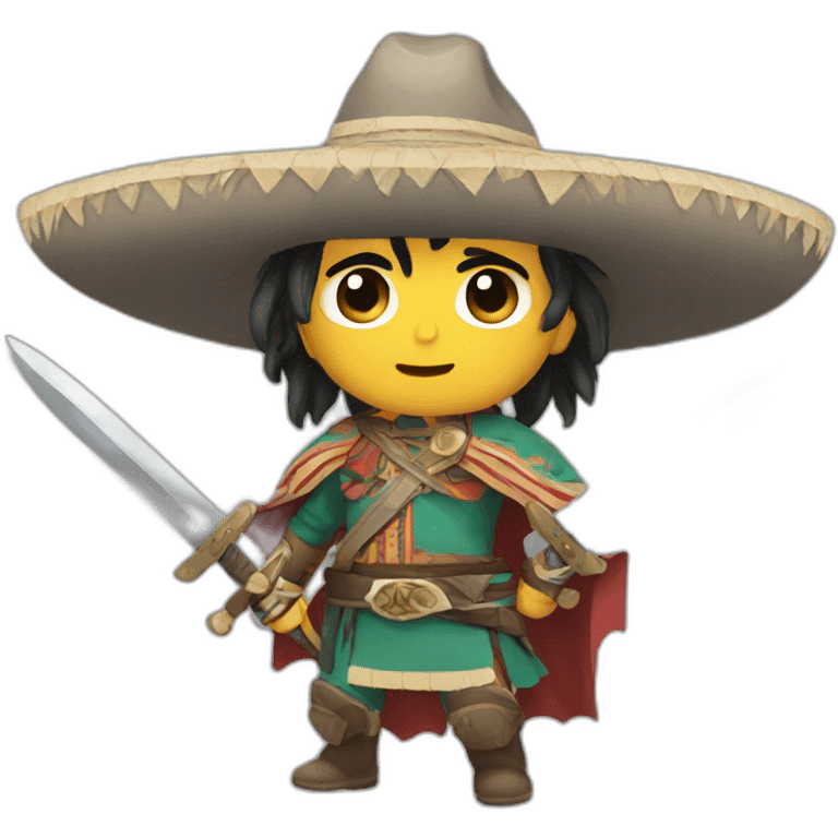 anime-mexican-with-swords emoji