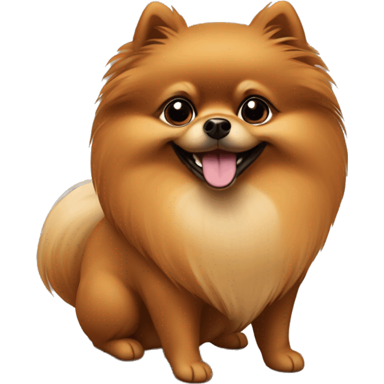 smiling brown pomeranian emoji