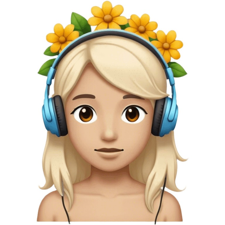 🌺🎧 emoji