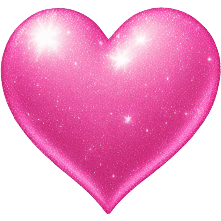 Glittery pink heart emoji