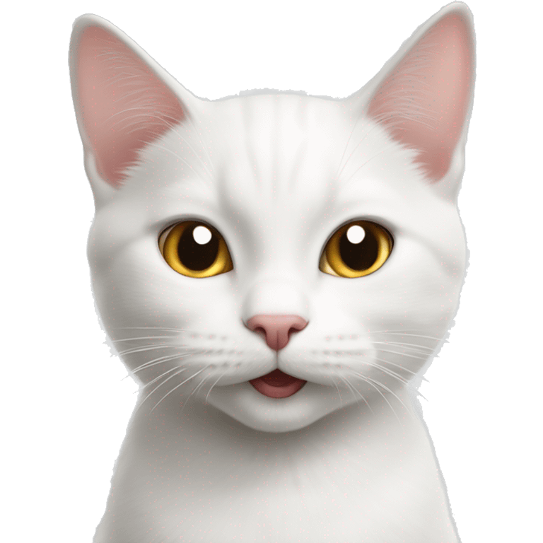 white cat only thumbs up happy British short hair emoji