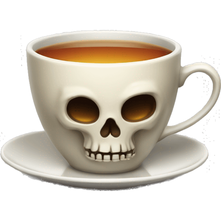 Tea cup with skull on it  emoji