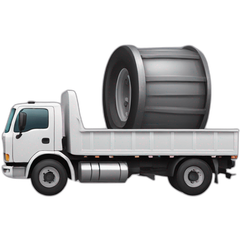 Truck with missing wheel emoji