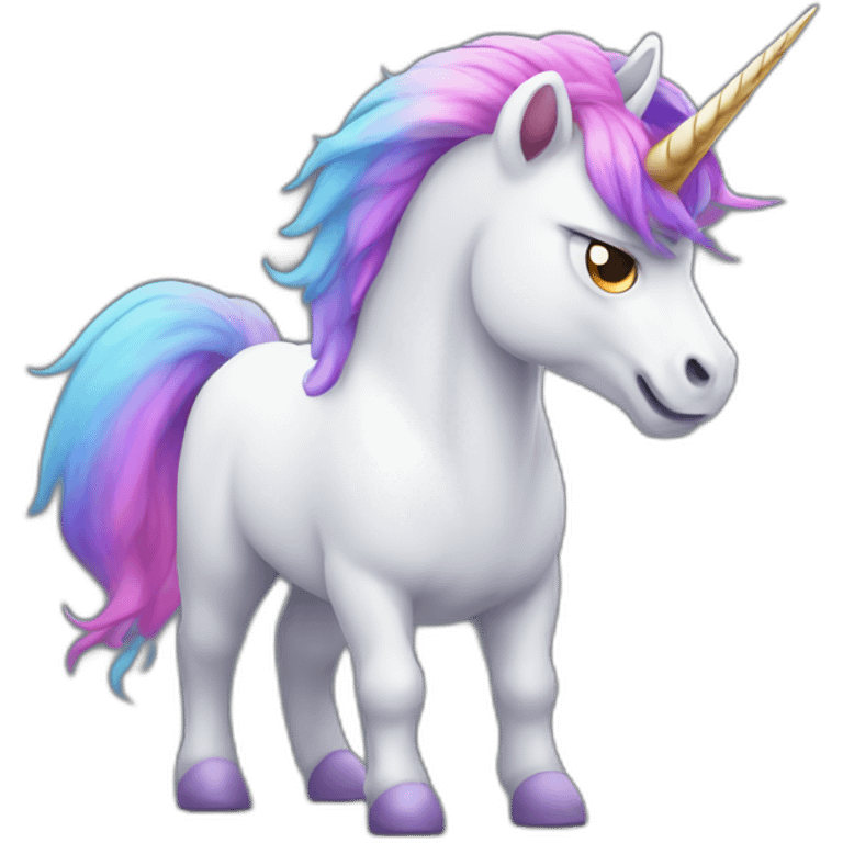 rgb unicorn angry emoji