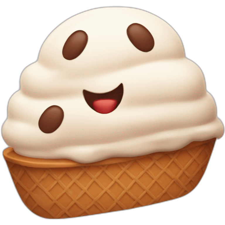 Ice cream with beans emoji