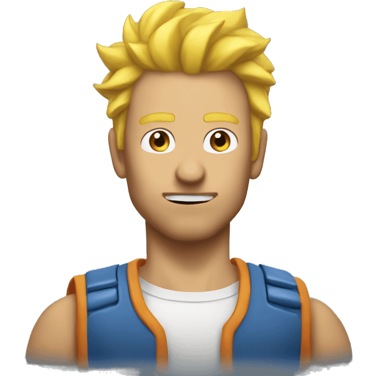 Guy With who turn in to a super sayjan  emoji