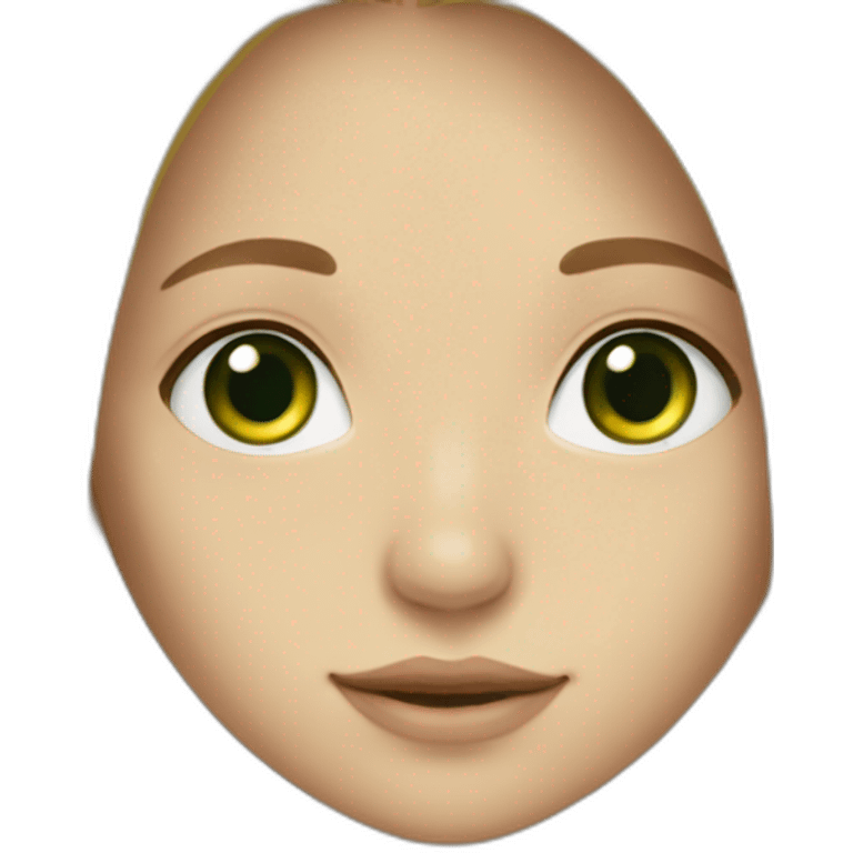 Bohemian blond long hair green eyes girl emoji