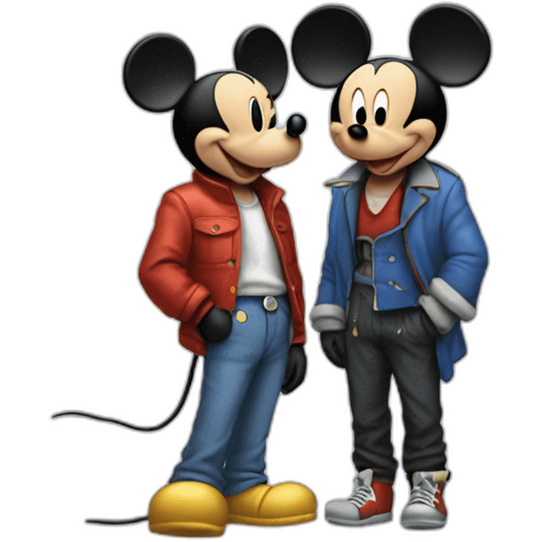 Mickey et donald fume emoji