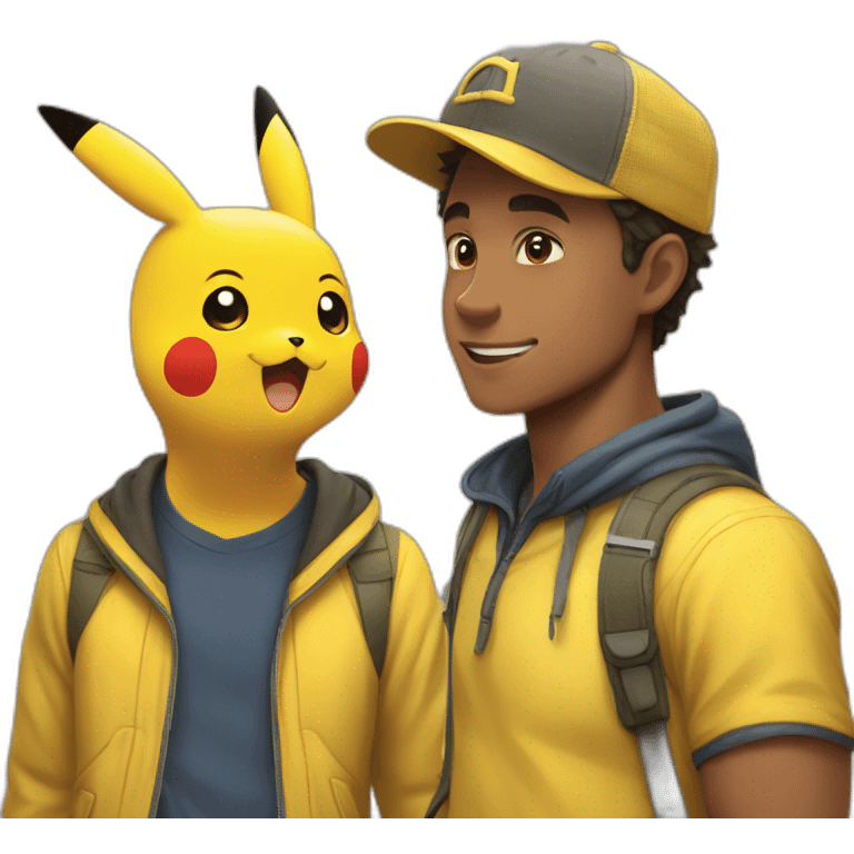 pikachu et sacha emoji