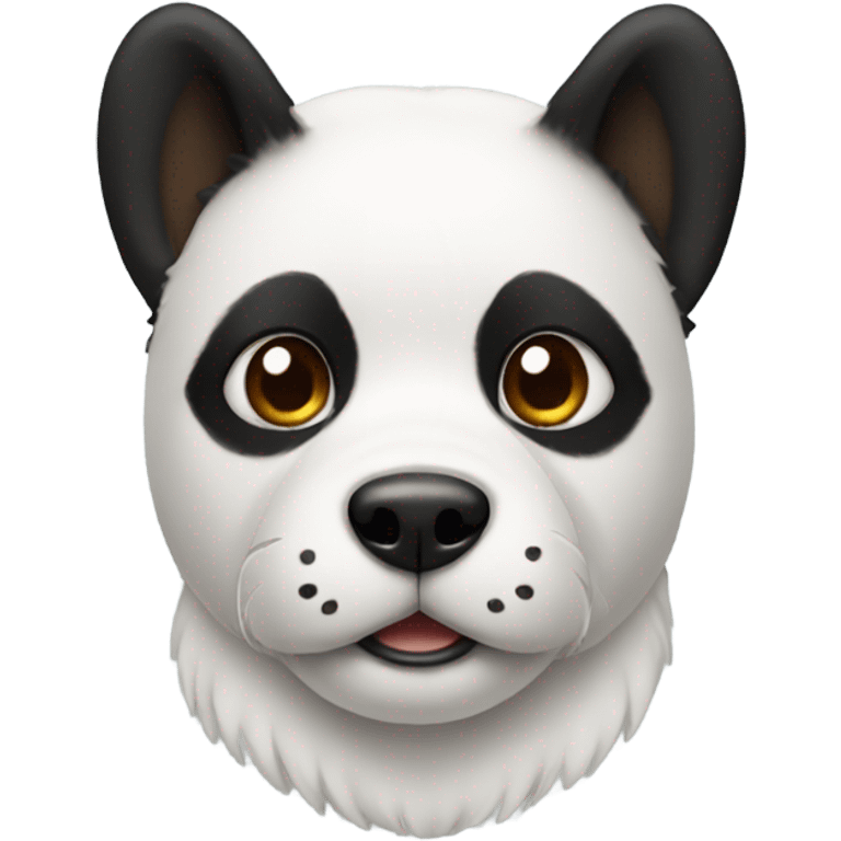 Dog with panda head emoji