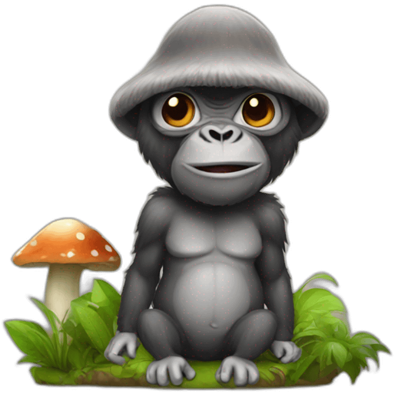 Mushroom gorilla emoji