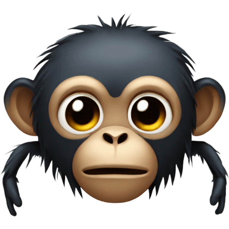 Monkey head and spider body emoji