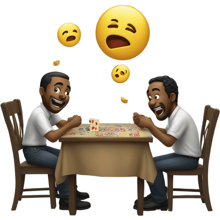 3 guys gambling  emoji