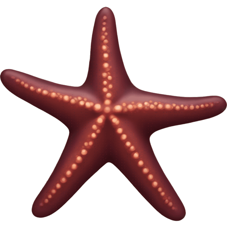 maroon starfish emoji