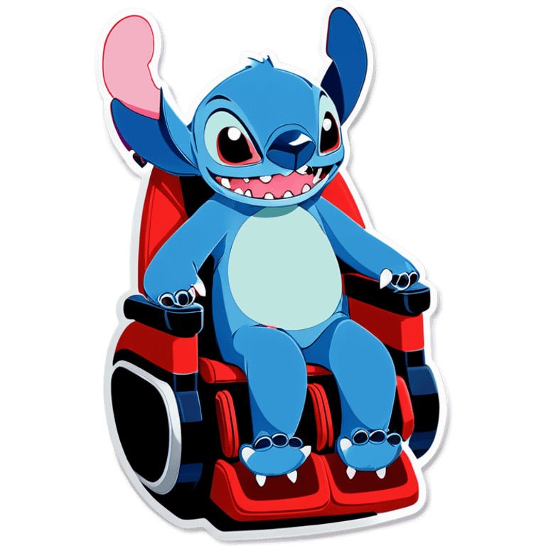 Stitch in a massage chair  emoji