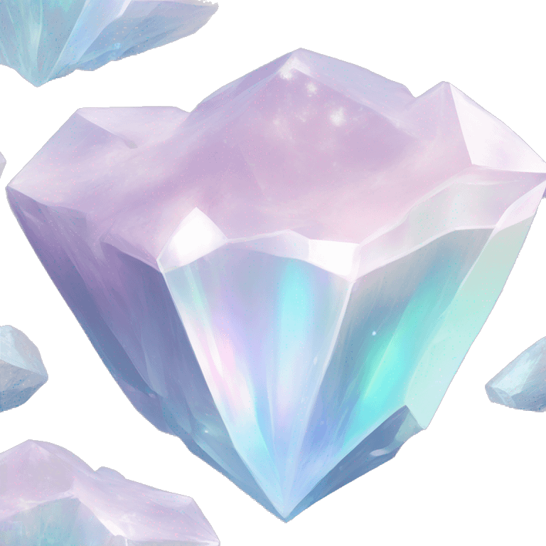 Pastel white iridescent nebula crystal shard emoji