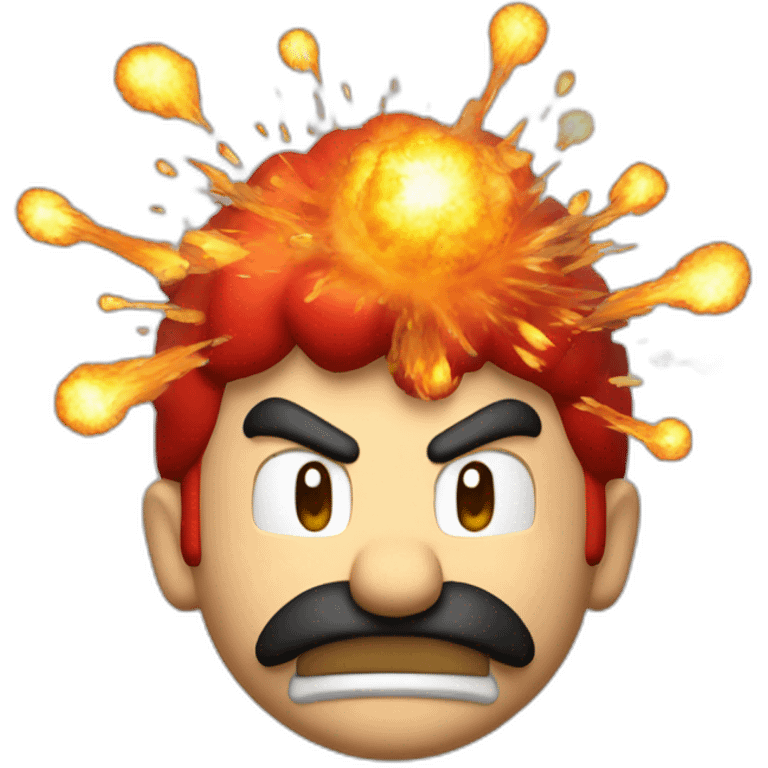 exploding head mario emoji