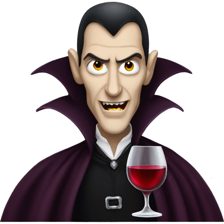 dracula with a glass of wine emoji