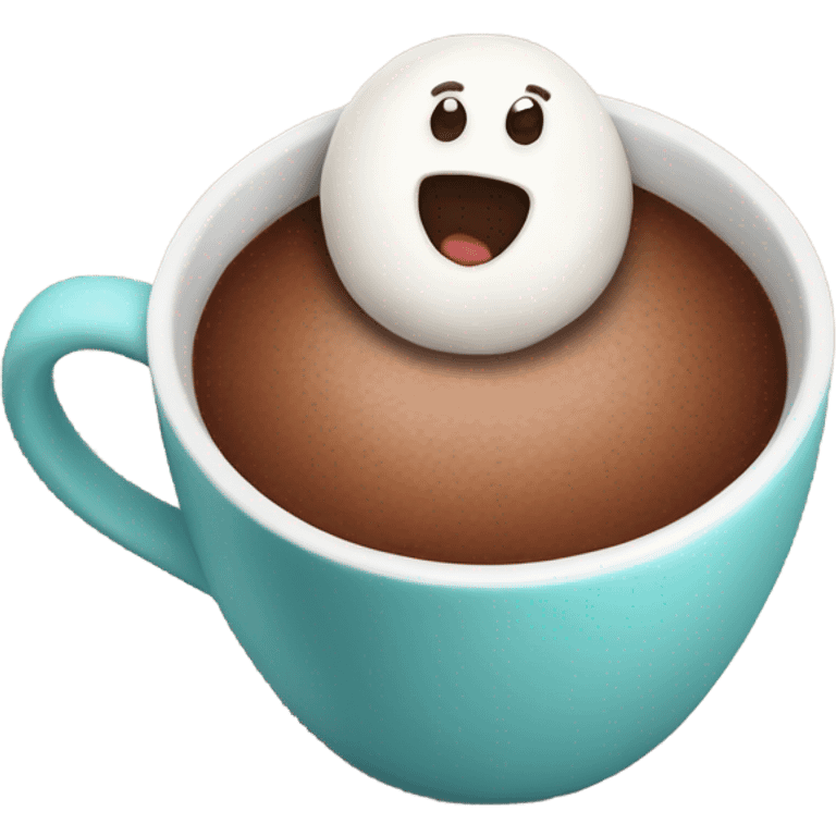 cocoa with marshmallow in cozy cup emoji