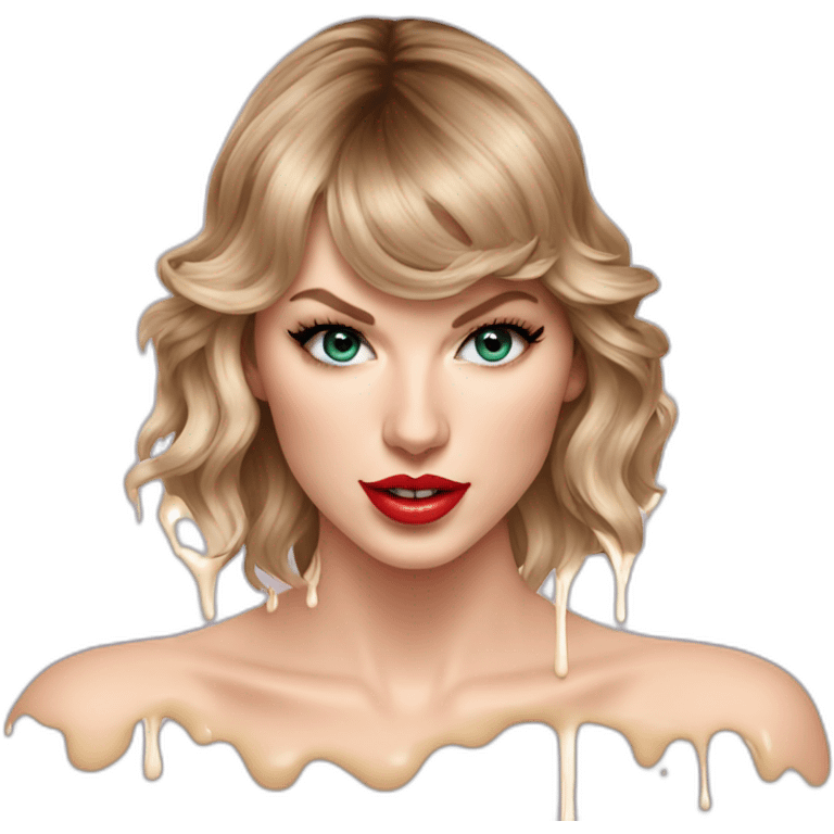 taylor-swift-selfie-milk-on-face-dripping emoji