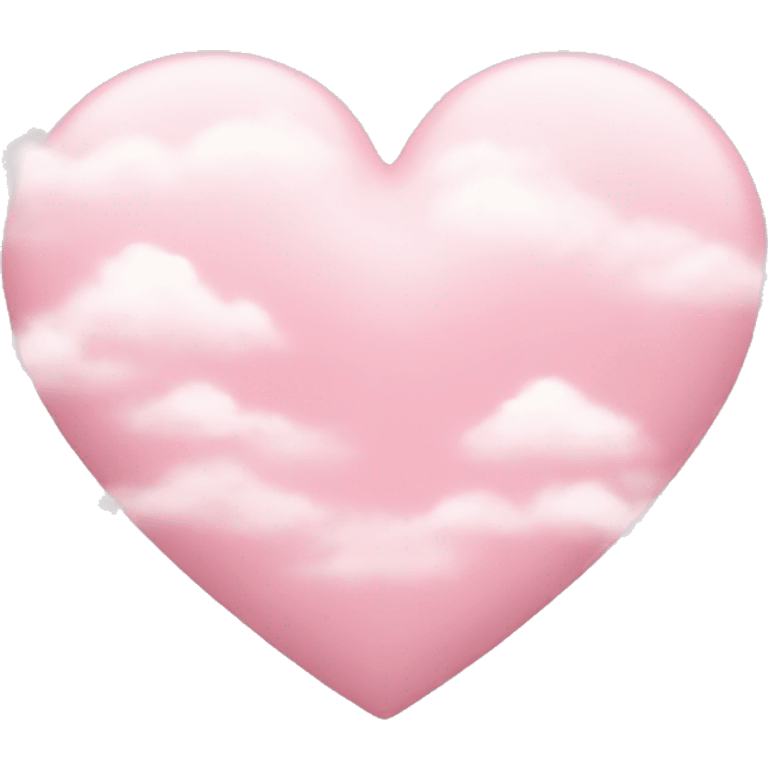 light pink heart with clouds emoji