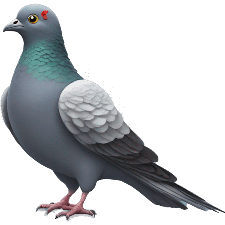 a pigeon with a sword emoji