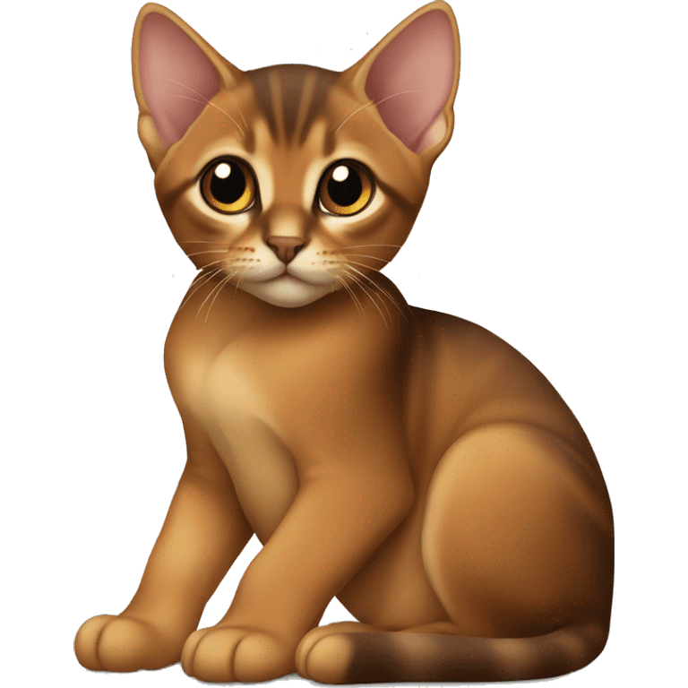 Abyssinian kitten sitting  emoji