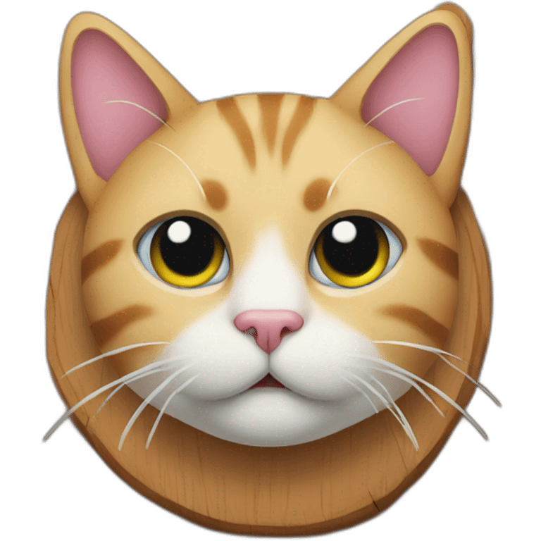 Cat in wood emoji