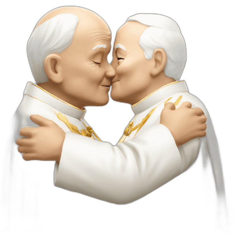 john-paul-ii-kissing-john-paul-ii emoji