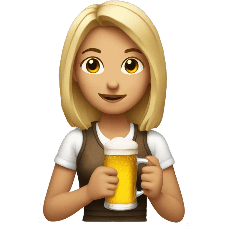 Girl with Beer in her Hand  emoji