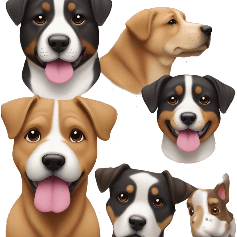 Sharpei Mix with corgi and Rottweiler dark brown and light brown female dog￼￼ emoji