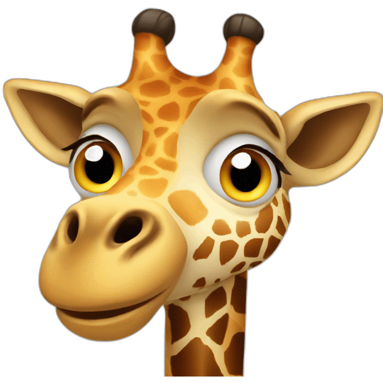 Surprised giraffe emoji