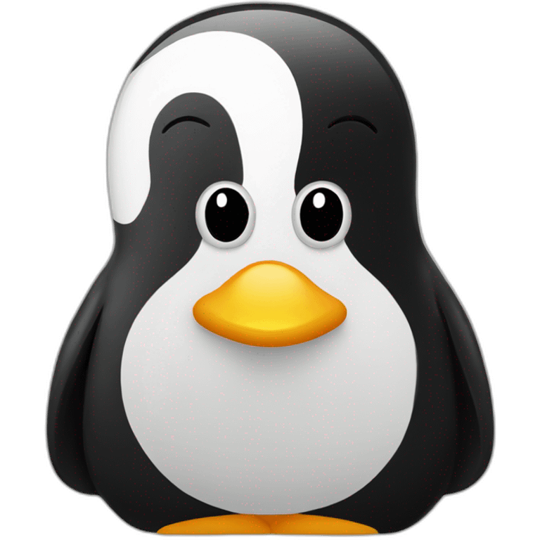 Linux tux using windows emoji