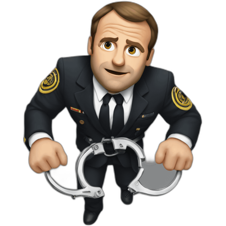 Macron in handcuffs emoji