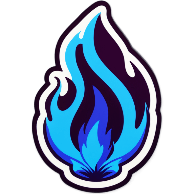 Blue flames emoji