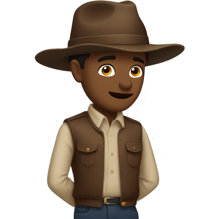 A brown guy Tipping his hat emoji