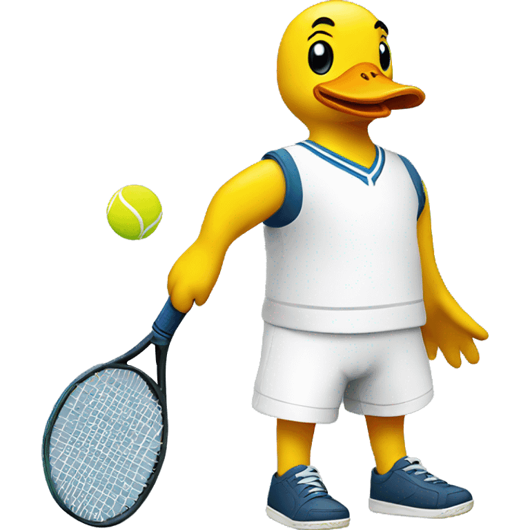 play tennis Duck emoji