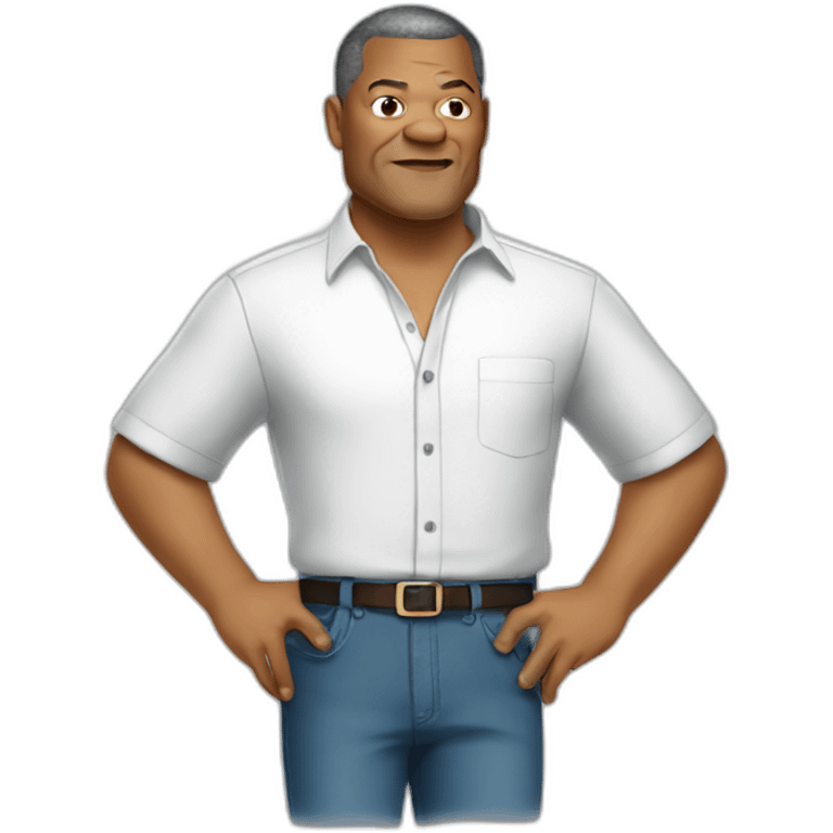 laurence-fishburne cartoon wearing shirt emoji