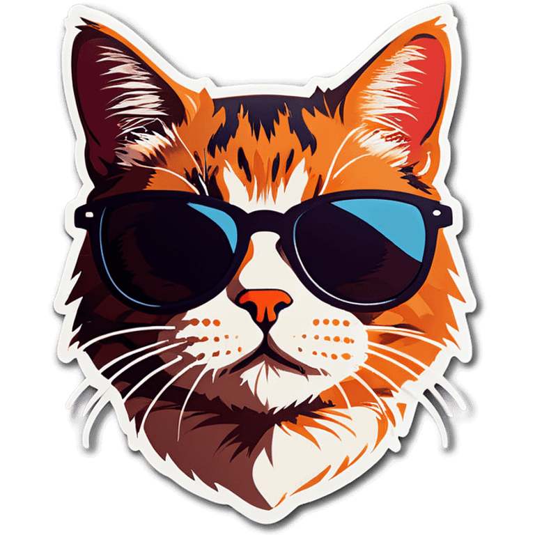 Cat with sunglasses emoji