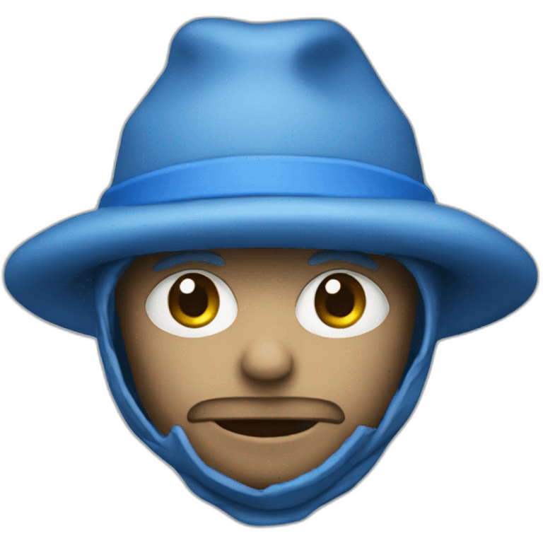 Allien with blue hat emoji