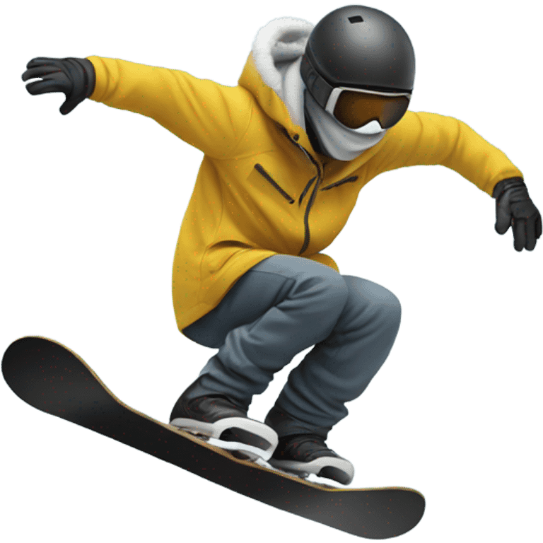 Snowboarder doing a grind emoji