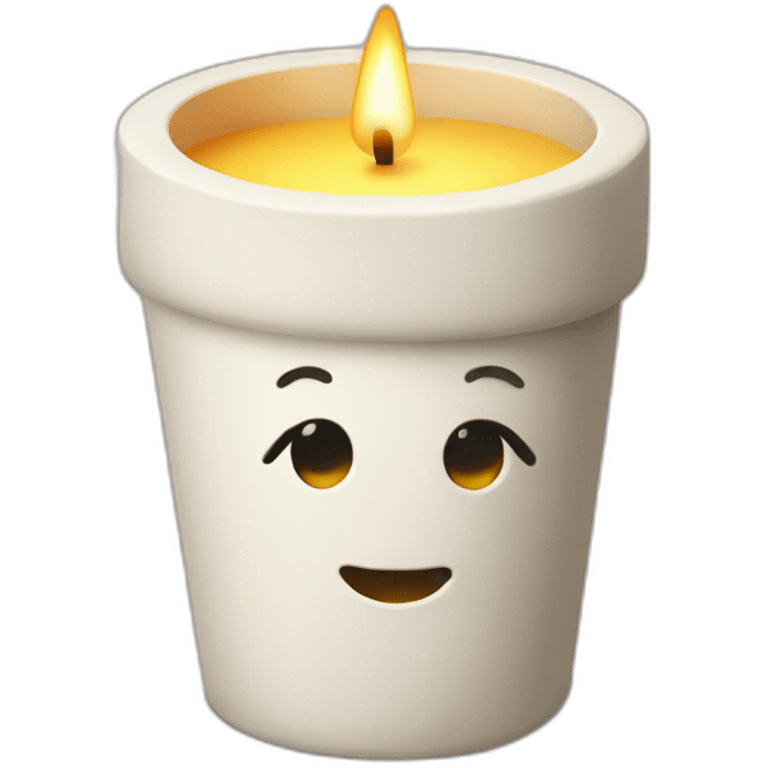 candle in a plaster pot emoji