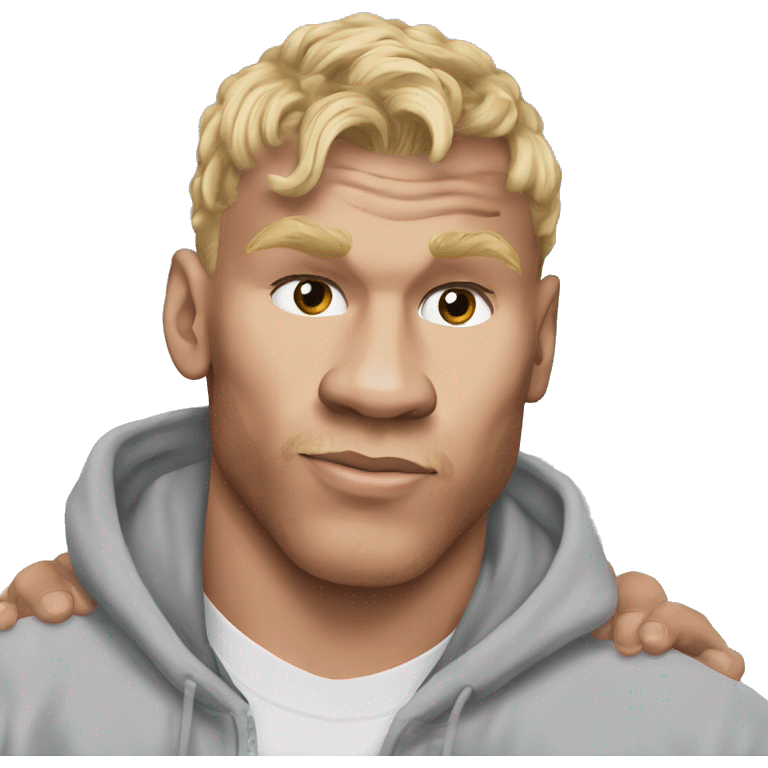 Mike Tyson kissing Jake Paul emoji