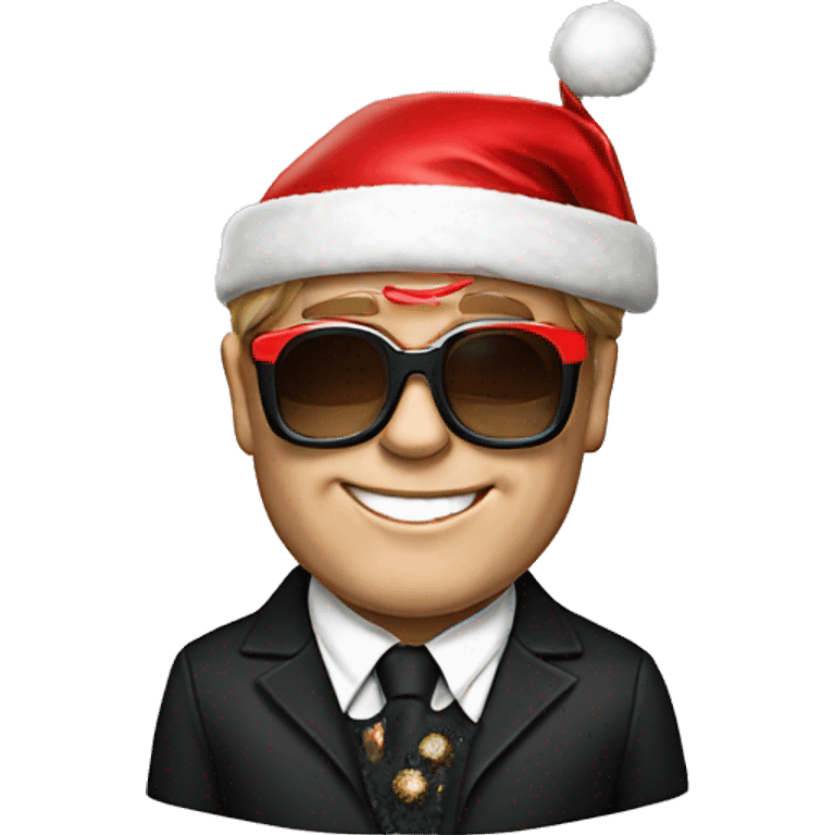 elton john with santa hat emoji