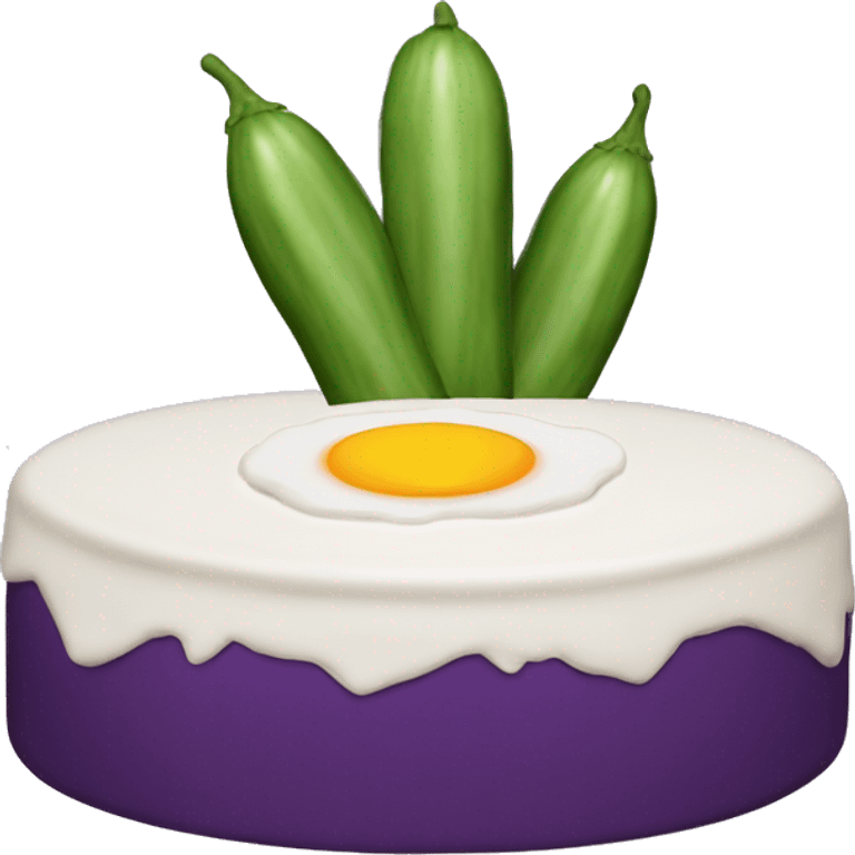 Egg plant cake emoji