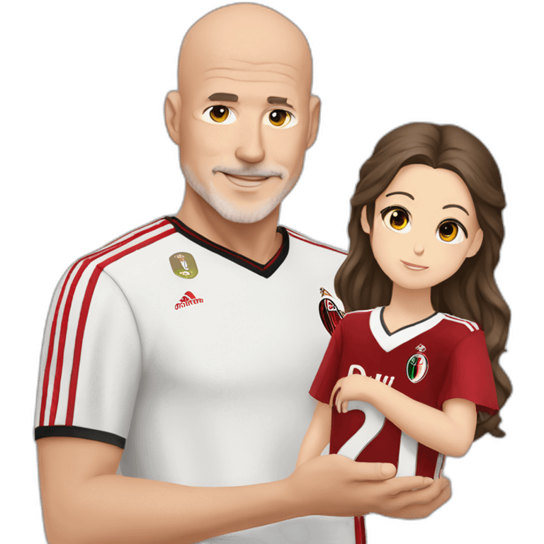 Pioli coach ac milan  holding anime loli girl emoji