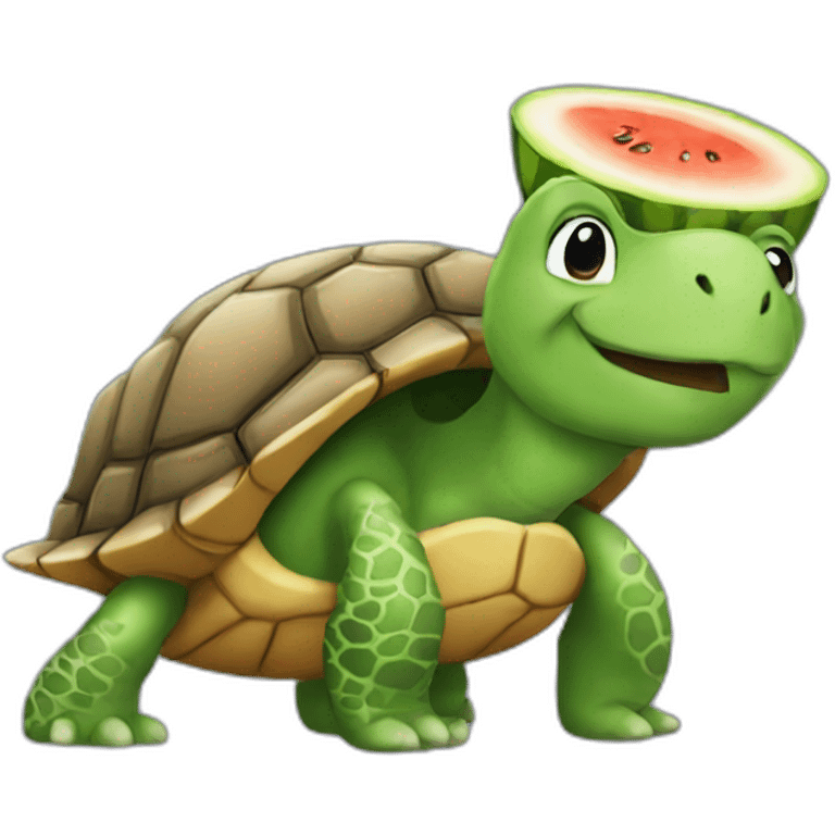 Turtle with a melon shell emoji