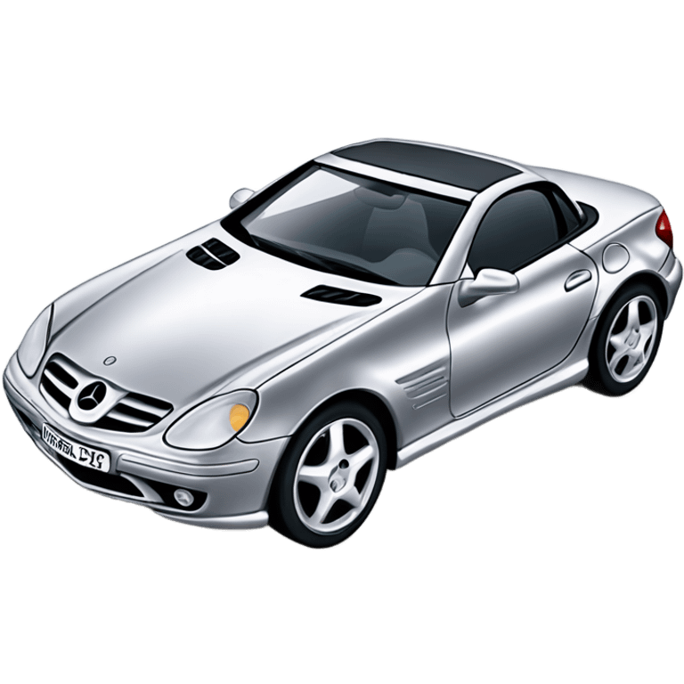 Mercedes slk from 1999, silver color emoji